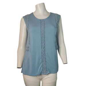 Women's Blue Sleeveless Top